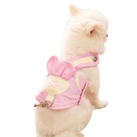 1 set dog vest pretty thin adorable pet vest harness traction rope for travel puppy harness pet chest strap