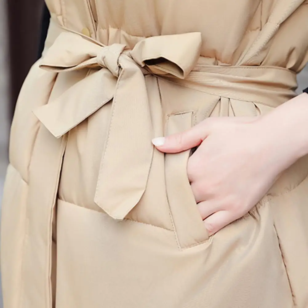 Осенне-зимний жилет с хлопковой подкладкой пальто женский длинный пуховой