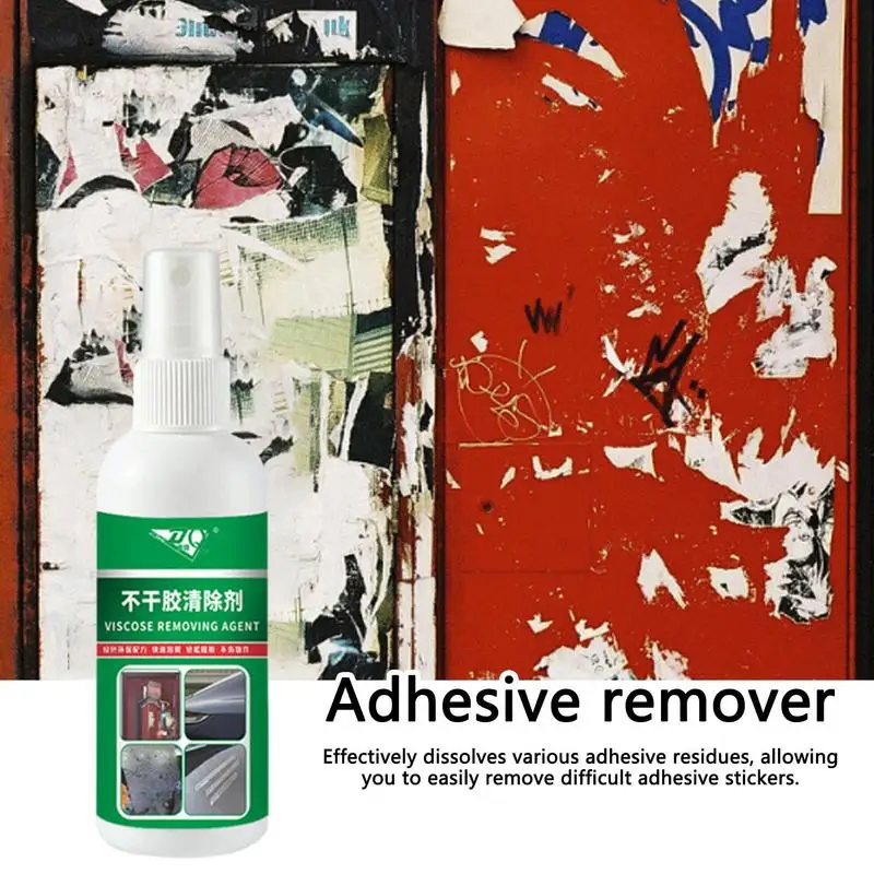Adhesive Remover Spray Multi-Purpose Glue Remover Liquid Portable Adhesive Cleaner Spray With No Harm For Car Home & Sticker