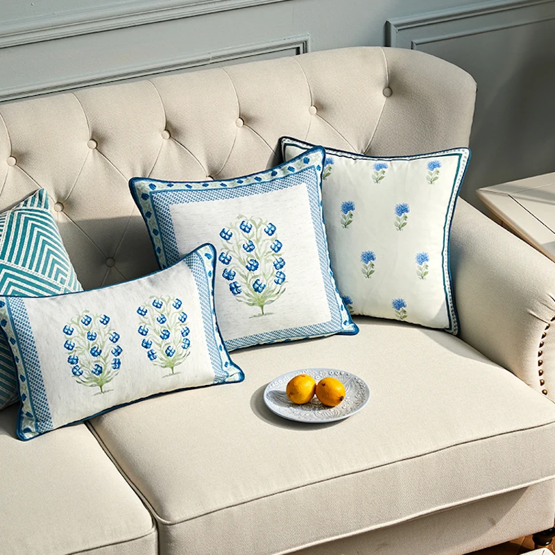 Разноцветные подушки синяя Подушка роскошная декоративная подушка для дивана