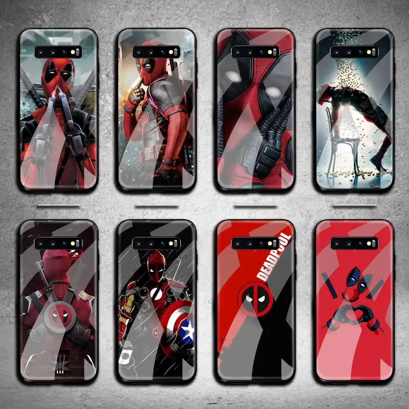 

Marvel Superhero Deadpool Phone Case Tempered Glass For Samsung S20 Plus S7 S8 S9 S10 Note 8 9 10 Plus