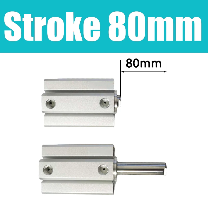 SDA16/20/25/32/40/50/63/80 мм диаметр пневматического воздушного цилиндра двойного действия, поршень, мелкая деталь, компактный, 5, 10, 15, 20, 30, 40, ход 50 мм