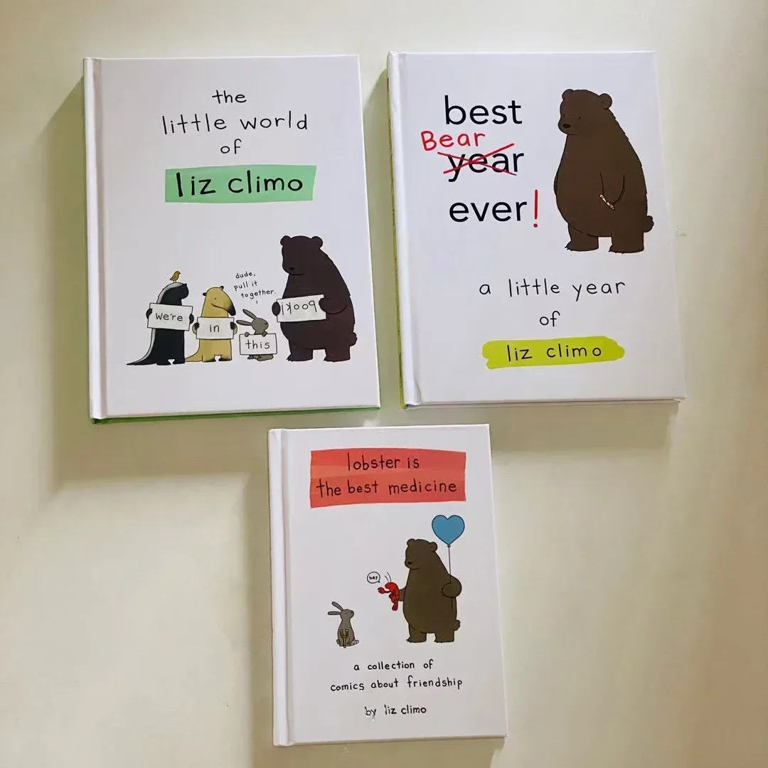 3-книги Liz Climo милый мультяшный комикс маленький мир лучший медвежонок-лобстер