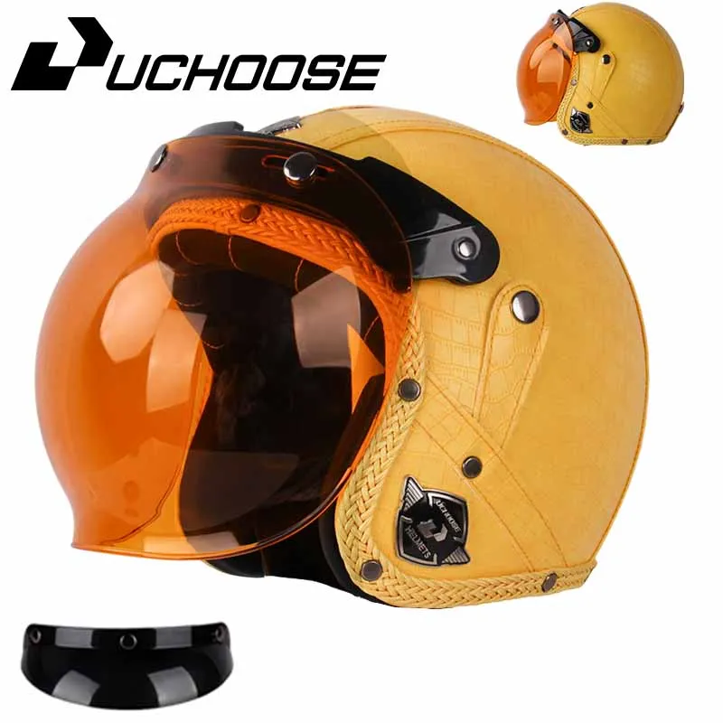 Мотошлем в стиле ретро мотоциклетный шлем с открытым лицом горошек аксессуары