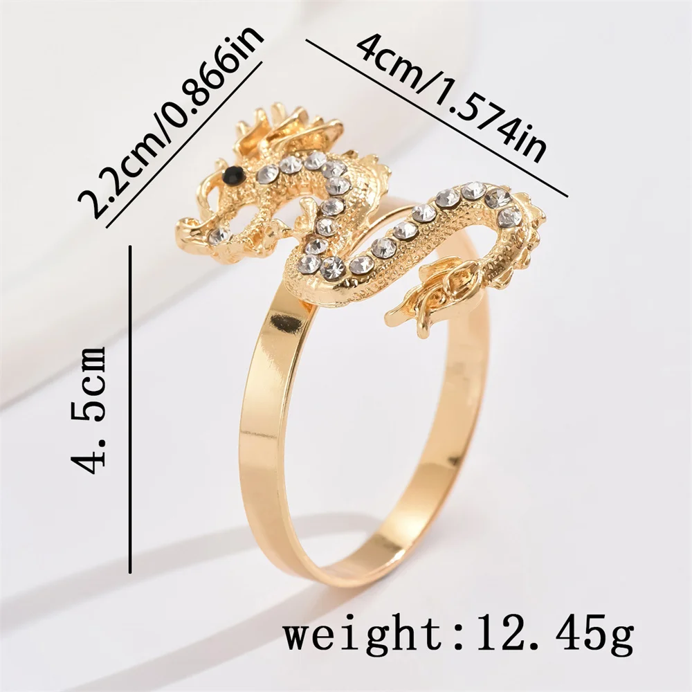 10 шт. новинка набор бриллиантов Xianglong кольцо для салфеток золотистый дракон