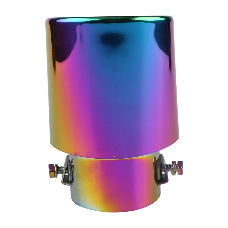Universal Car Muffler Exhaust Tip Stainless Steel Round Pipe Chrome Tail Accessories Silver |