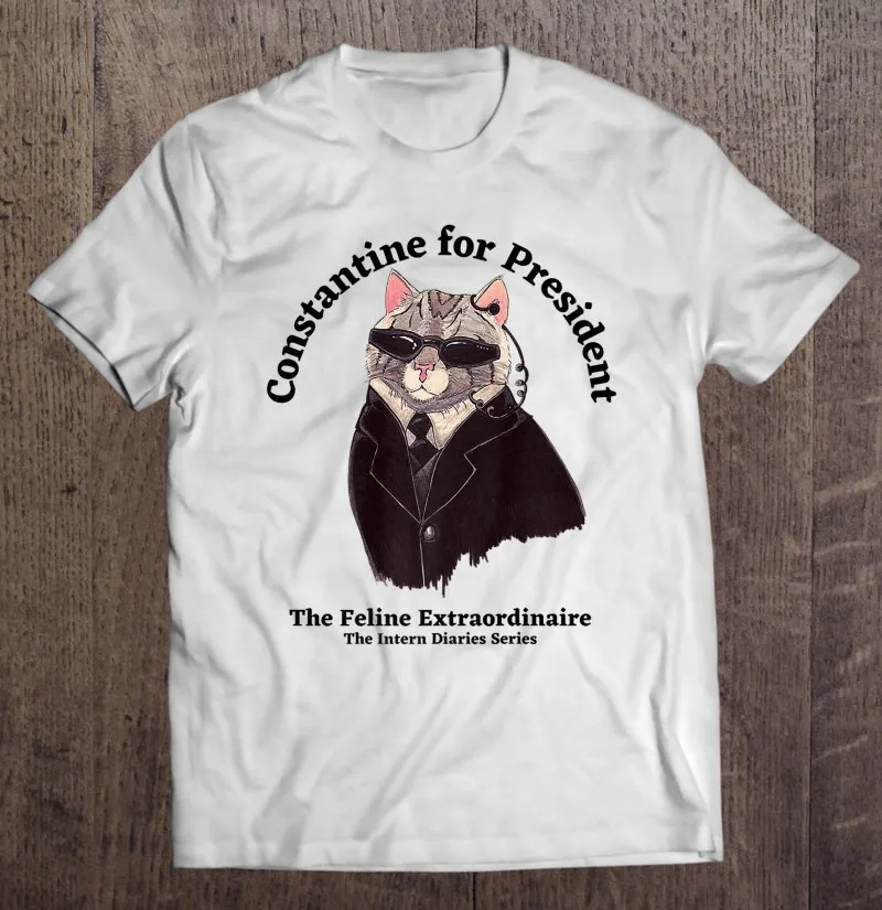 

Футболка мужская оверсайз премиум класса с изображением Константина на президенте выборов, 2024