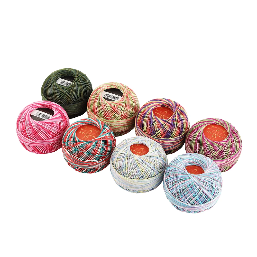Хлопковая Жемчужная Нить 20 размеров 6 шнуров 36 цветов идеально подходит для