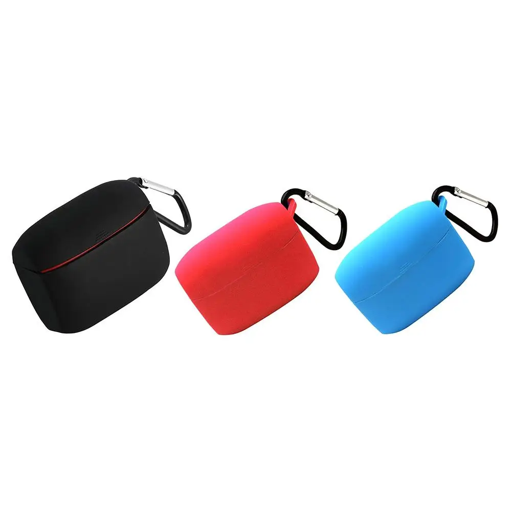 

Silicone Earphones Protective Cover with Carabiner Durable Anti Drop Collision Contour for Jabra Elite Active 65t