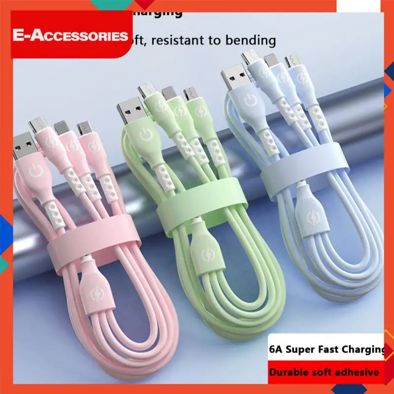 

Fast Charging Data Line Three-in-one Tinned Copper Data Cable Stable Fast Charging Phone Date Cable For Ipad Charger Usb Cable