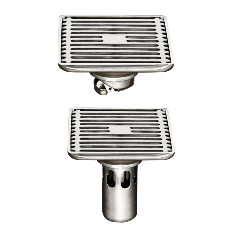 

E7CD Invisible Drain Strainer Stainless Steel Floor Drain Square Shower Drainers for Kitchen, Bathroom, Garage, Balcony