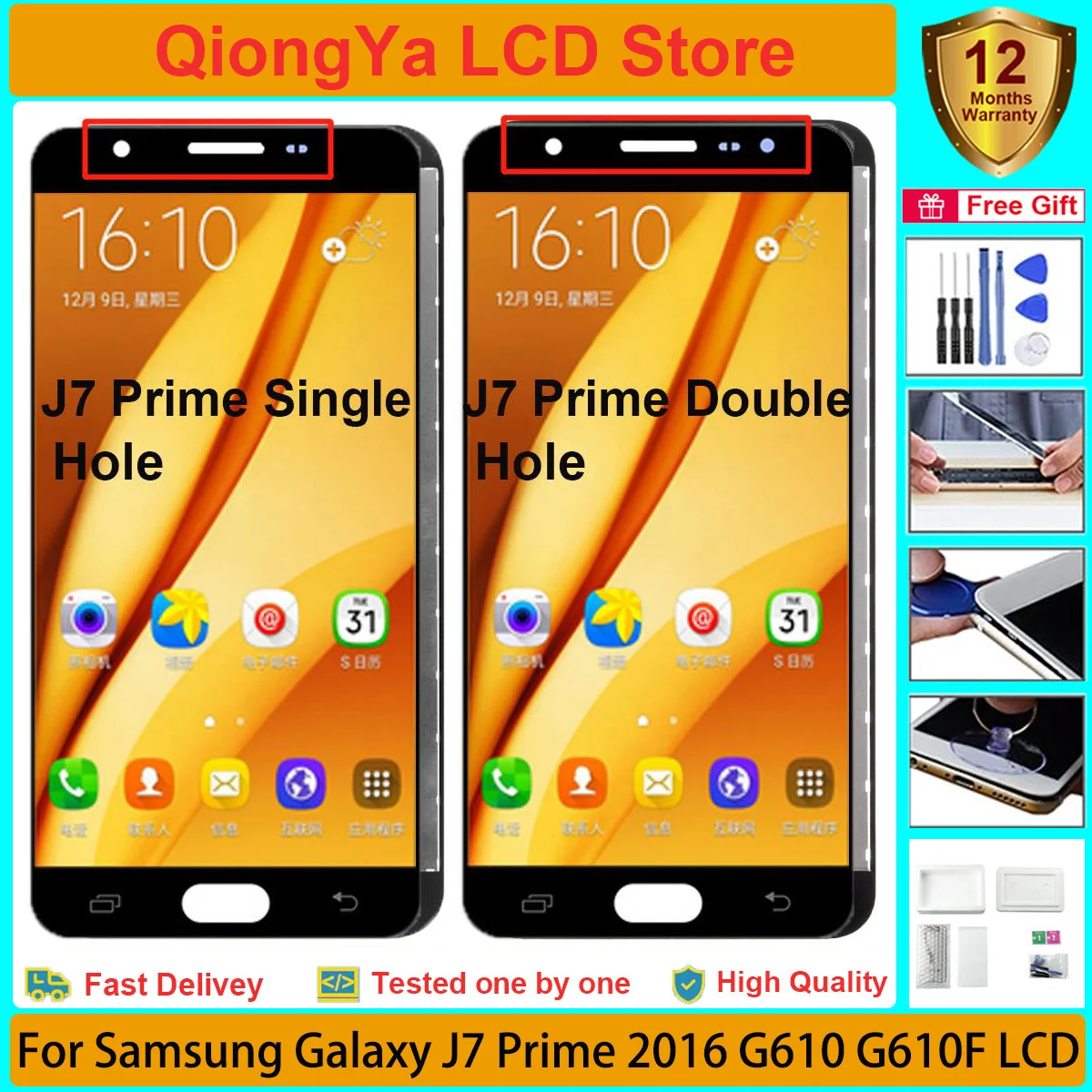 5,5 'новый оригинальный g610 дисплей для Samsung Galaxy J7 Prime 2016 G610 SM-G610M G610F ЖК-дисплей с сенсорным экраном дигитайзер в сборе