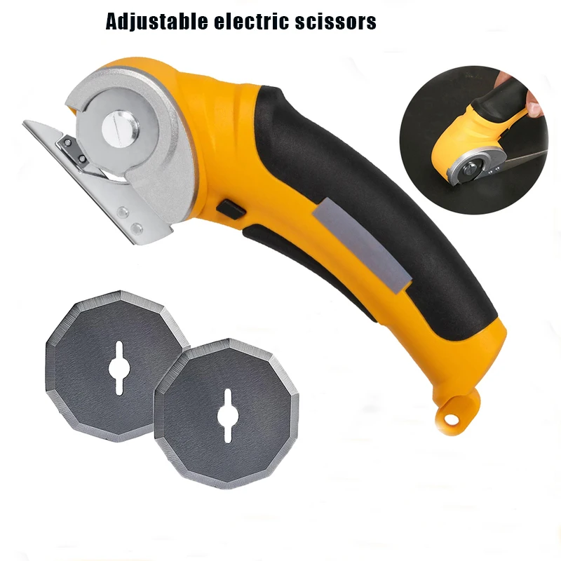 

Paper Fabric Cutter Round Cordless Electric Rotary Electric Portable Tool Cutting Cloth Leather Scissor Rechargeable Kit Scissor