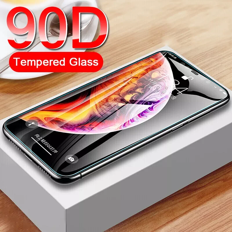 

90D Full Cover Tempered Glass On the For iPhone 7 8 6 6s Plus Xr Screen Protector On iPhone X XR XS MAX SE 5 5s 11 12 Pro Glass