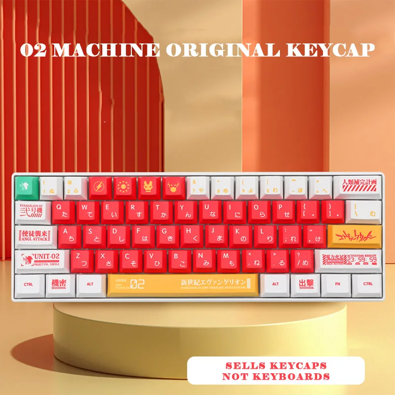 

134 клавиш для EVA02 Keycap Cherry Profile Sublimation PBT японский аниме Keycap для Gateron переключатель Kailh Механическая игровая клавиатура