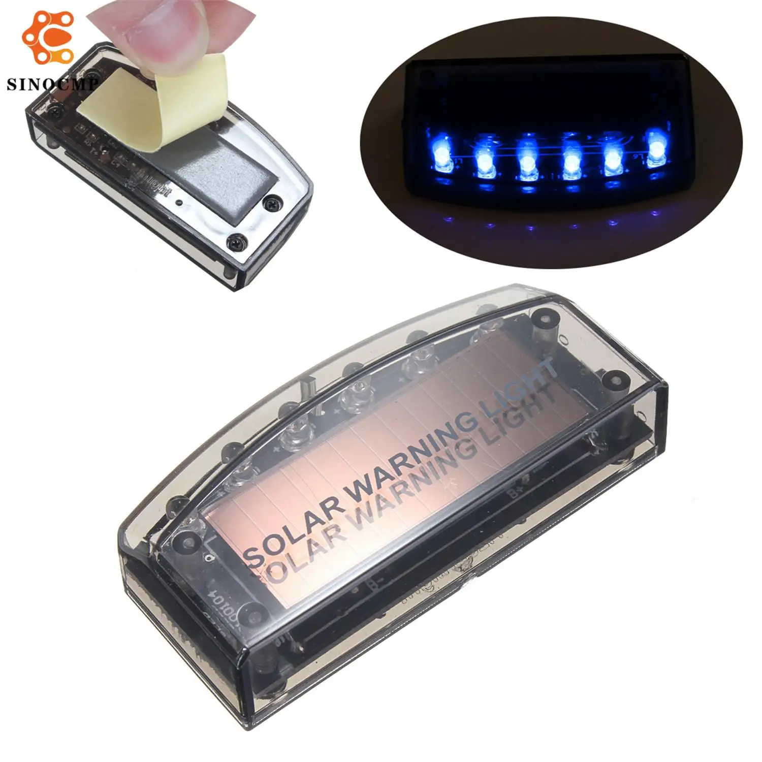 

6 светодиодов YS-61, автомобильное солнечное зарядное устройство, автомобильная охранная светодиодная стробоскопическая сигнальная лампа, датчик безопасности, предупредительная лампа, аксессуары для автомобильных фонарей