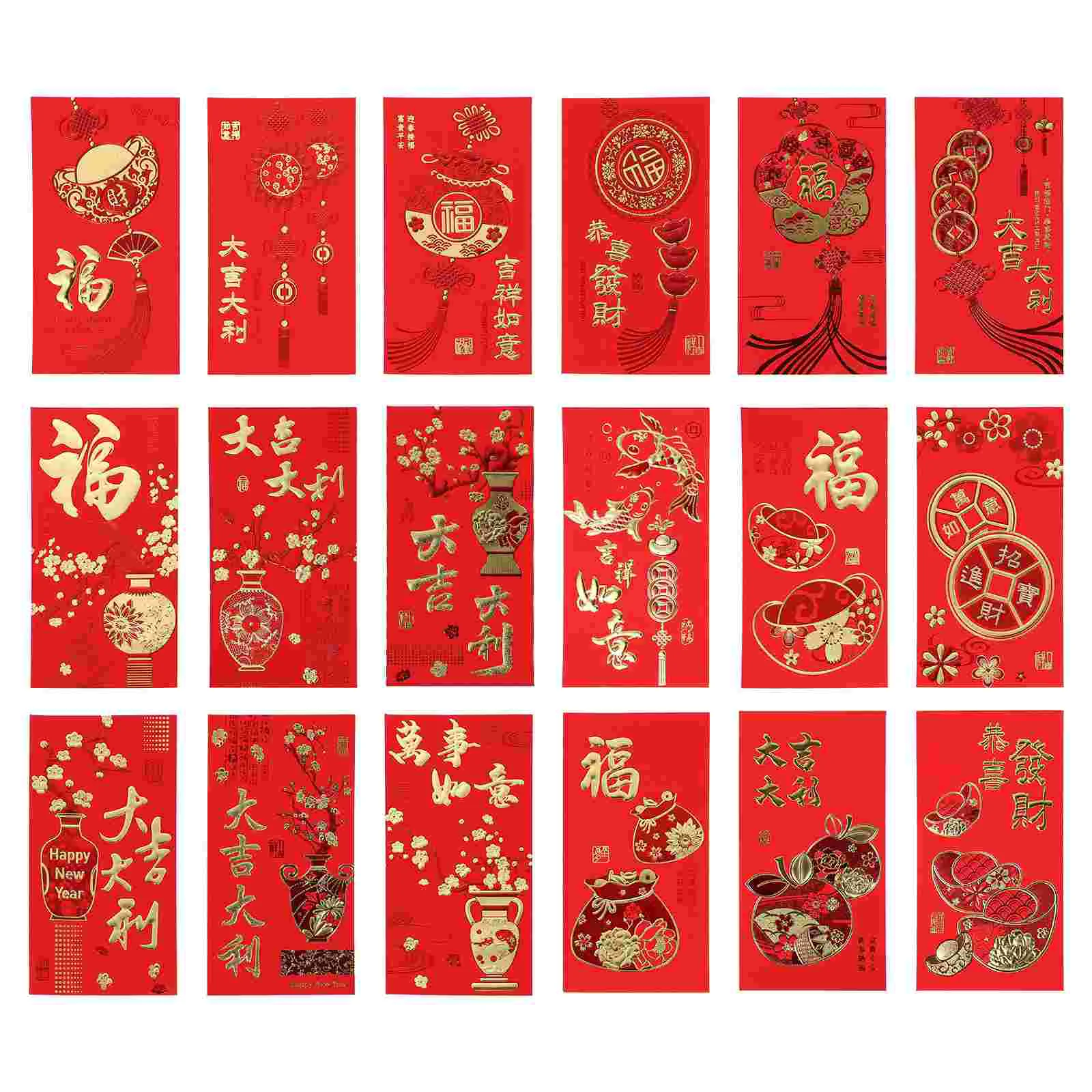 

Red Year Envelopes Chinese New Money Envelope Hong Bao Festival Spring Lucky Packet Hongbao Packets Gift Pocket Pocketslunar
