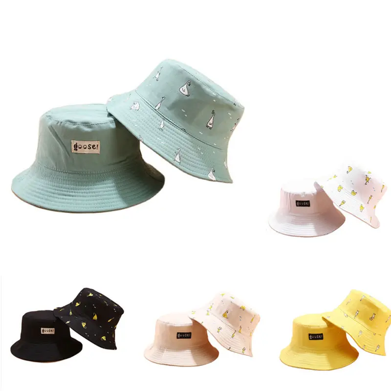 

Панама из 2021 хлопка с мультяшным принтом утки, шляпа рыбака, уличная дорожная шляпа от солнца для мужчин и женщин