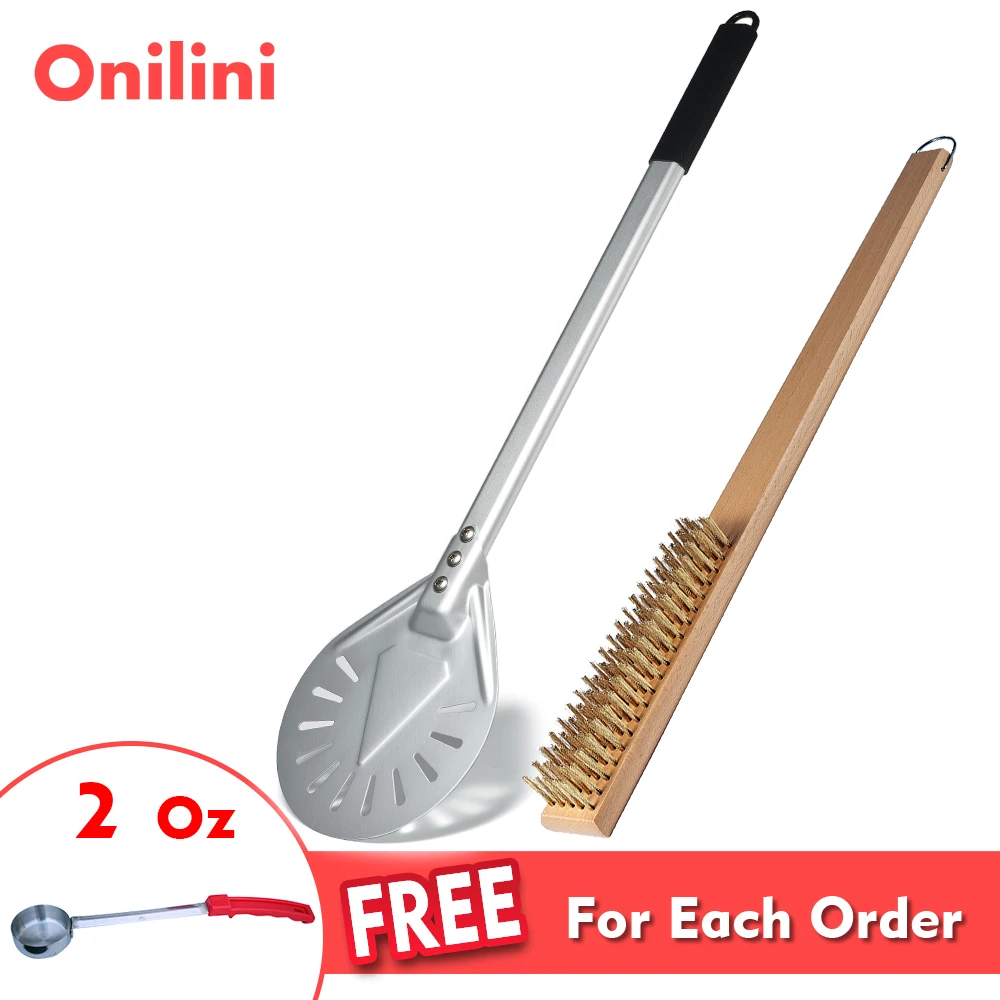Медная щетка для чистки пиццы Onilini 7/8/9 дюйма короткая ручка круглая Лопата