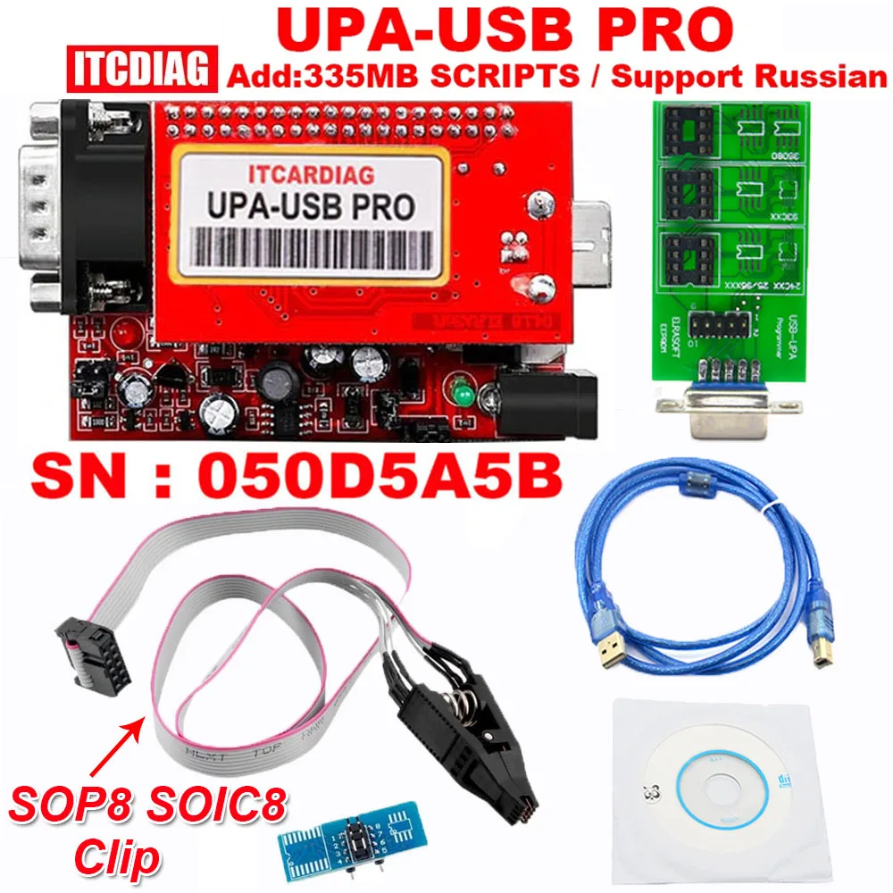 

Чип ECU UPA USB V1.3 + программатор настройки зажимов SOP8 SOP16, адаптер платы Eeprom для чипов 24CXX и 25/95XXX 93CXX 35080