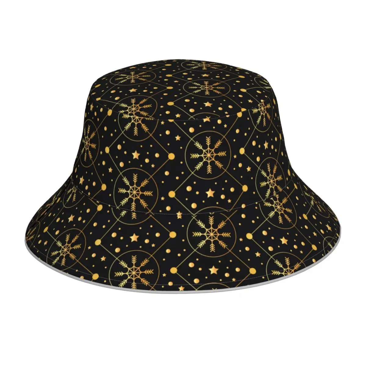 

New Fisherman's Hat Unisex Fashion Golden Luxury Bob Cap Windproof outdoor Reflective Bucket Hat