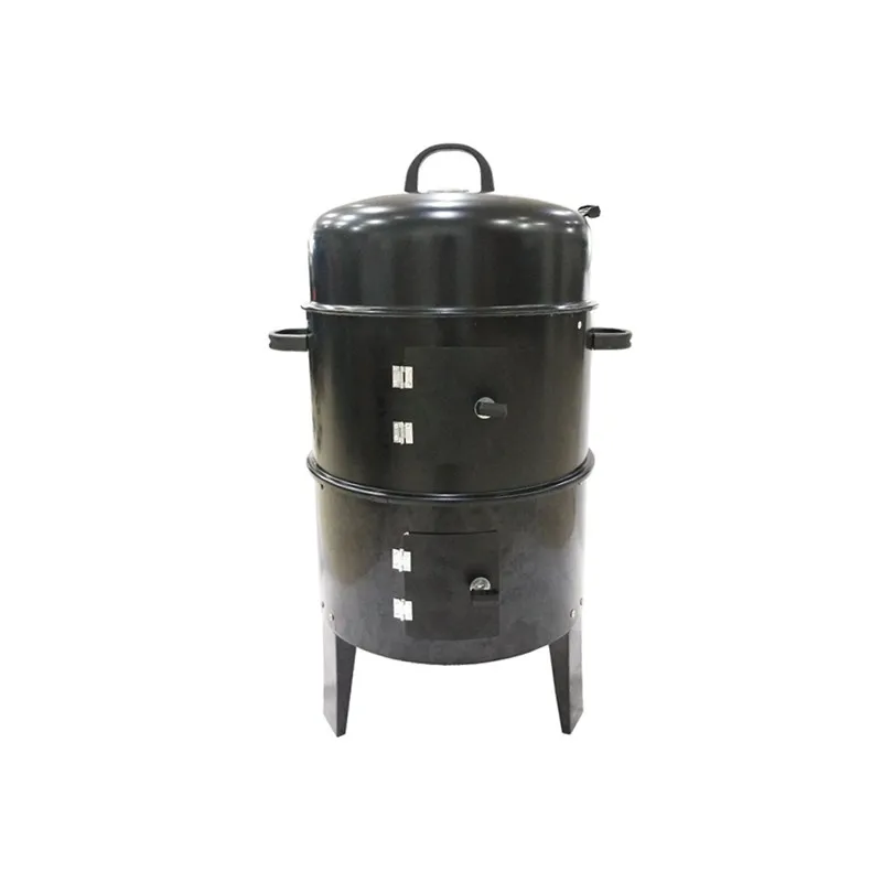 BBQ Grill Charcoal Stove Round 40x80cm Outdoor Bacon Portable Barbecue Grills Smoker