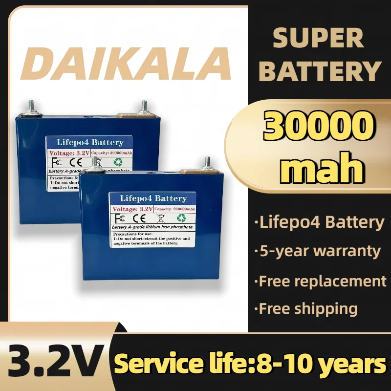 Перезаряжаемая литий-железо-фосфатная батарея LifePO4 3 2 В 300 Ач
