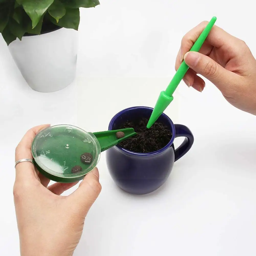 

4/6 Pcs Mini Garden Manual Planter Handheld Seeding Dispenser Tool Adjustable For Flower Vegetable Seeding Transplanting Di C2H0