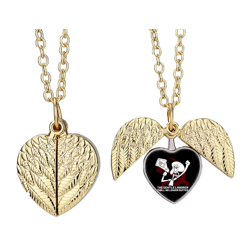 

The Gentle Laborer Shall No Longer Suffe Rak Heart Active Angel Wing Necklace Beautiful Pendant Fashion Jewelry