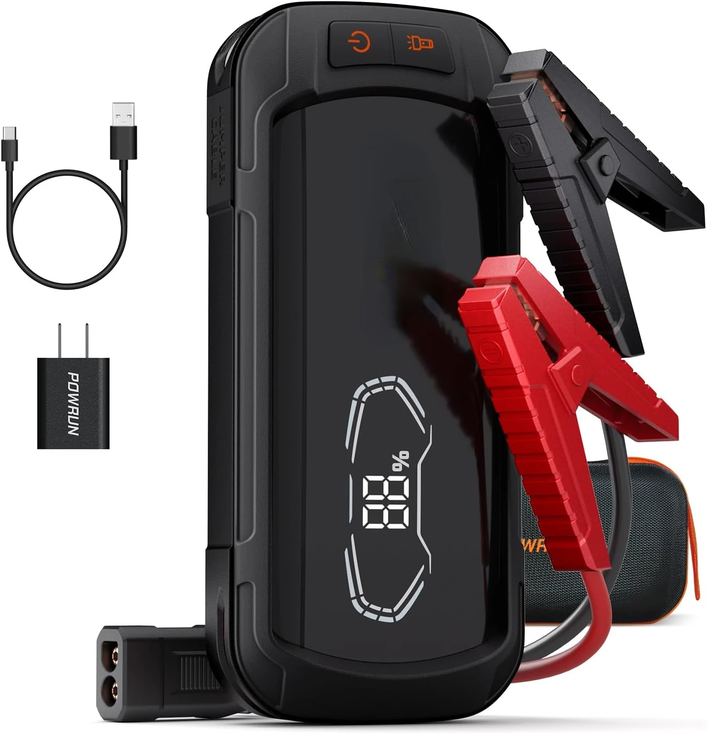 

P-ONE PRO Jump Starter, 2500A Portable Jump Box, Car Jump Starter Battery Pack for up to 8.5L Gas and 7.0L Diesel Engines, 12V C