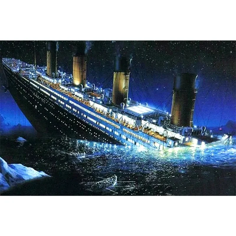 

DIY Diamond Painting, Titanic Rhinestones Sticker Painting, Handmade Home Gift (without Frame)