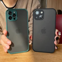 shockproof armor matte clear case for iphone 11 12 13 pro max mini xr x xs 7 8 plus se 2 3 luxury silicone bumper hard pc cover