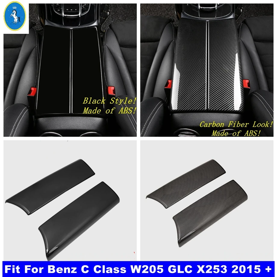 

Car Styling Center Console Tidying Armrest Box Panel Trim Cover Fit For Benz C Class W205 GLC X253 2015 - 2021 Auto Accessories