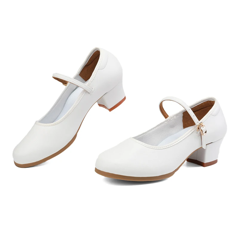 SWDZM Women Modern Dance Shoes Soft Bottom Tango Dancing Shoes Ballroom Latin Dance Shoes For Women 4CM Middle Heeled