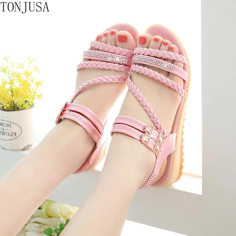 

Sandals Shoes Women Girls Simple Flat-heeled Shoes Girl's Women Flat Casual Beach Shoes Outdoor Sandals Women Lightweight Shoes