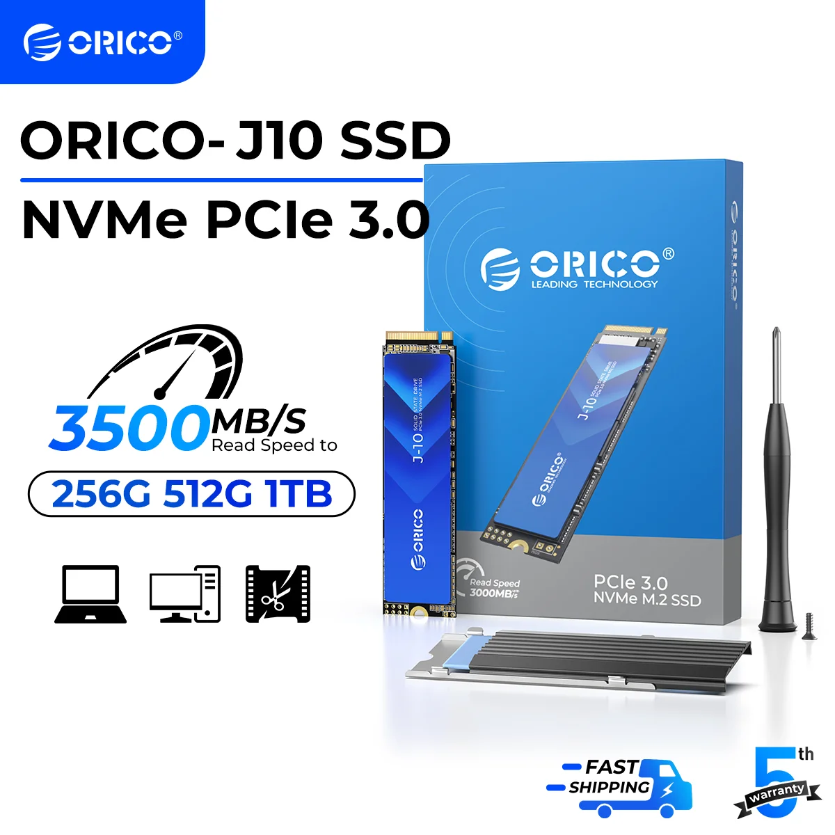 ORICO J10 M.2 NVMe SSD PCIe 3.0 SSD 3100 МБ/с M.2 M Key 2280
