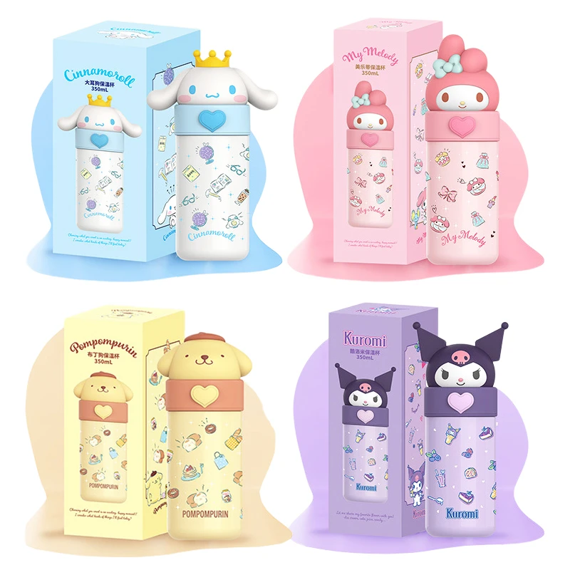 

Kawaii Sanrio Kuromil Kettle My Melody Cinnamoroll Cute Cartoon 316 Stainless Steel Outdoor Sports Children Straw Insulation Cup