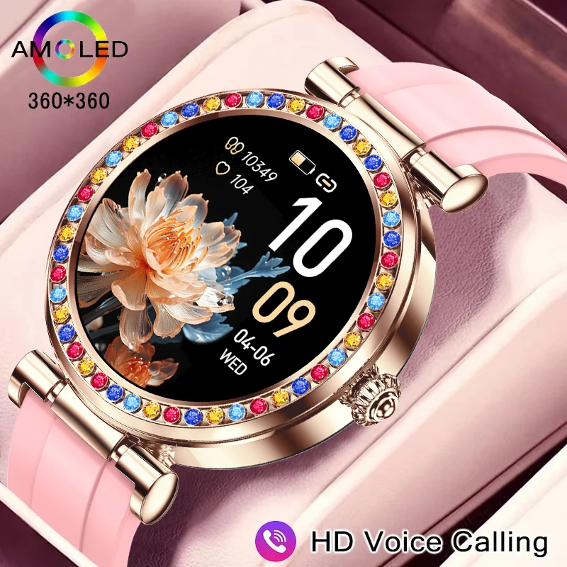 Женский браслет 1 27 дюйма роскошные умные часы женские Bluetooth-вызовы кровяное