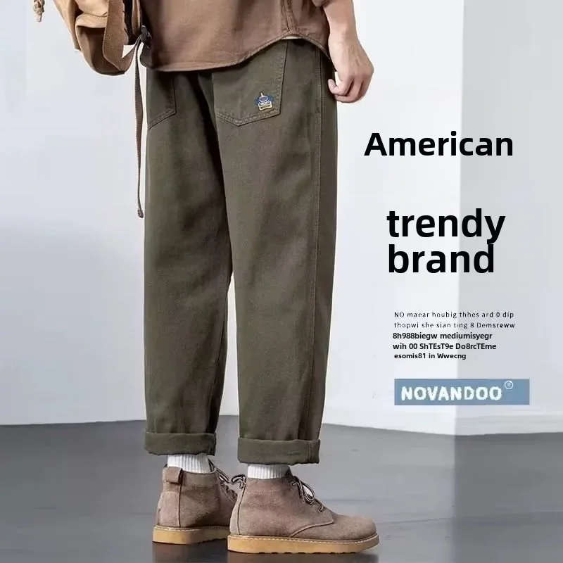 Повседневная мужская свободная посадка в американском стиле модная брендовая