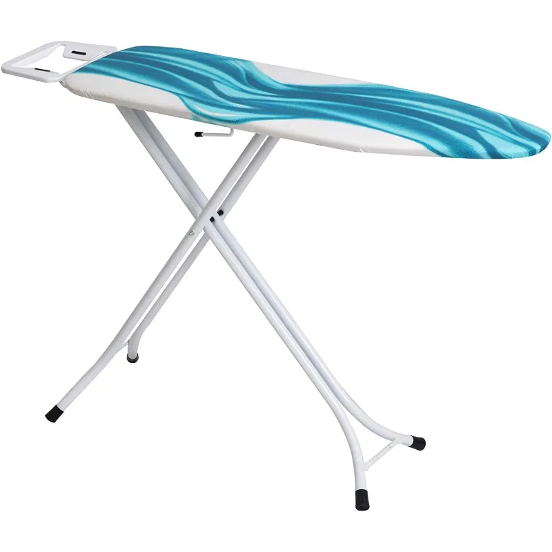 

Home Adjustable Height, Deluxe, 4-Leg, Ironing Board, Extra Cover, Blue/White Patterned