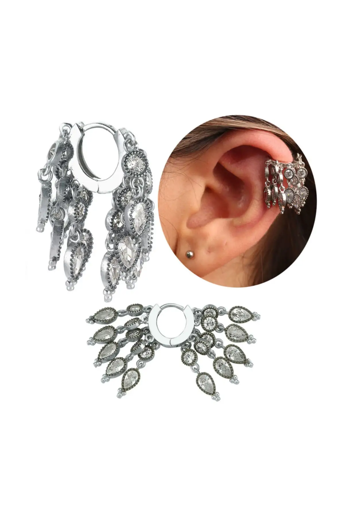 

925 sterling Silver Helix-cartilage Earrings