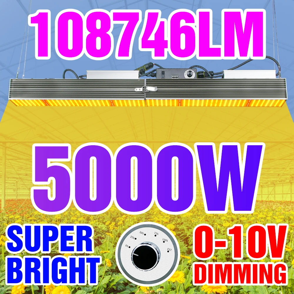 

5000W Phyto Lamp Full Spectrum Grow Light LED Phytolamp Plant Seeds Light For Greenhouse Tent Plantas Hydroponics Growing System