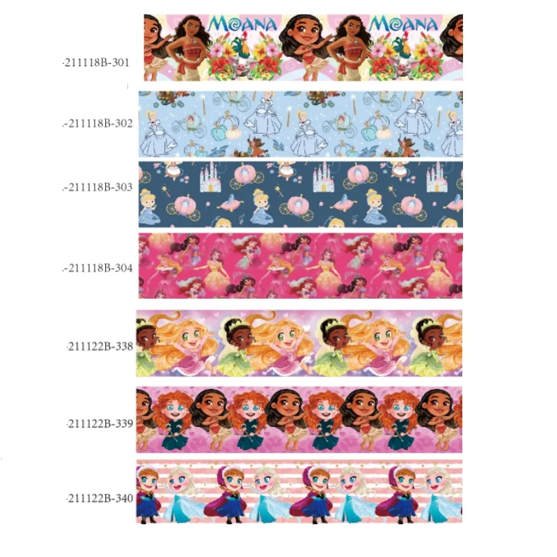 Корсажная лента с принтом Принцесса Диснея 25 мм для бантов сделай сам 10 ярдов