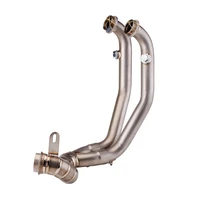 slip on motorcycle exhaust escape modified muffler manifold titanium alloy front link pipe