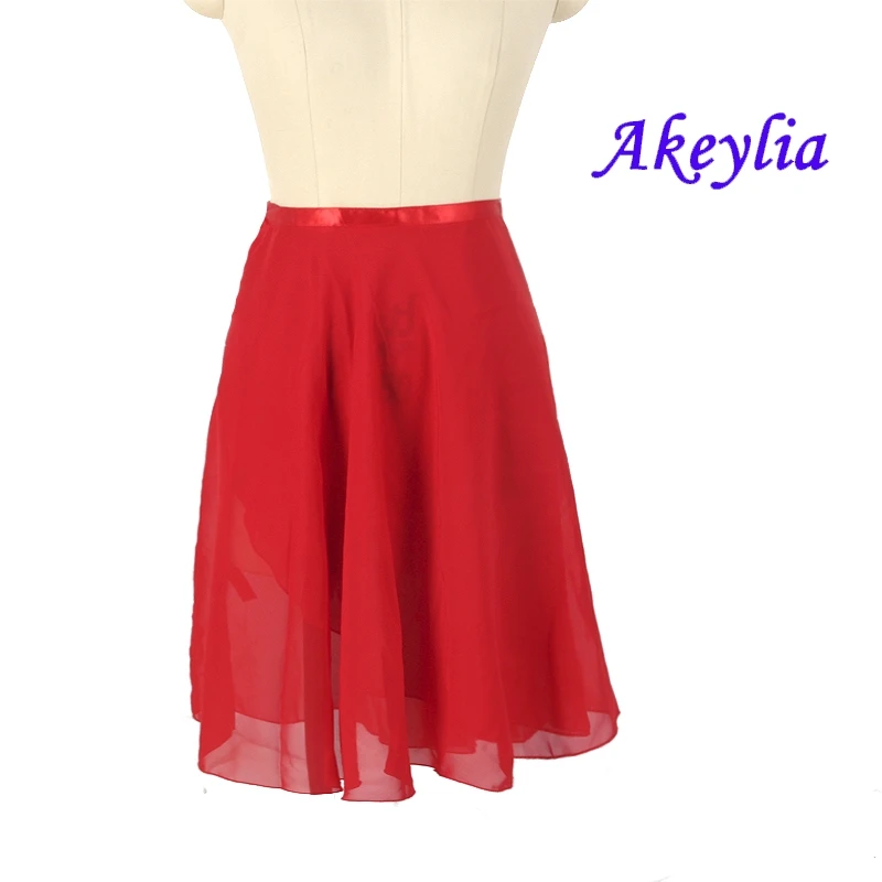 Женская темно-розовая шифоновая балетная юбка 18 цветов 60 см