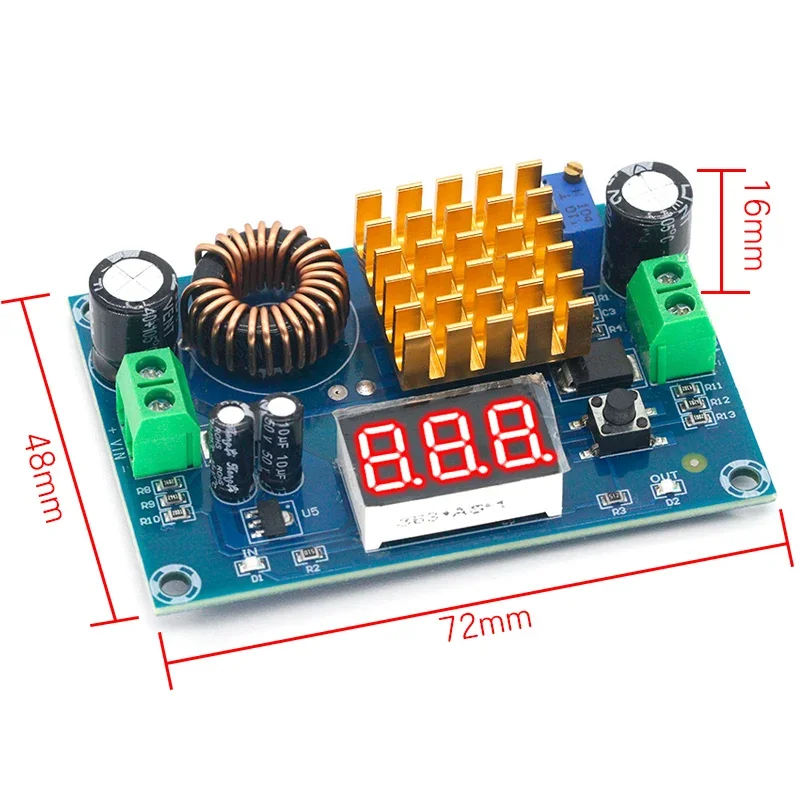 5A DC-DC преобразователь повышающий модуль источник питания цифровой вольтметр