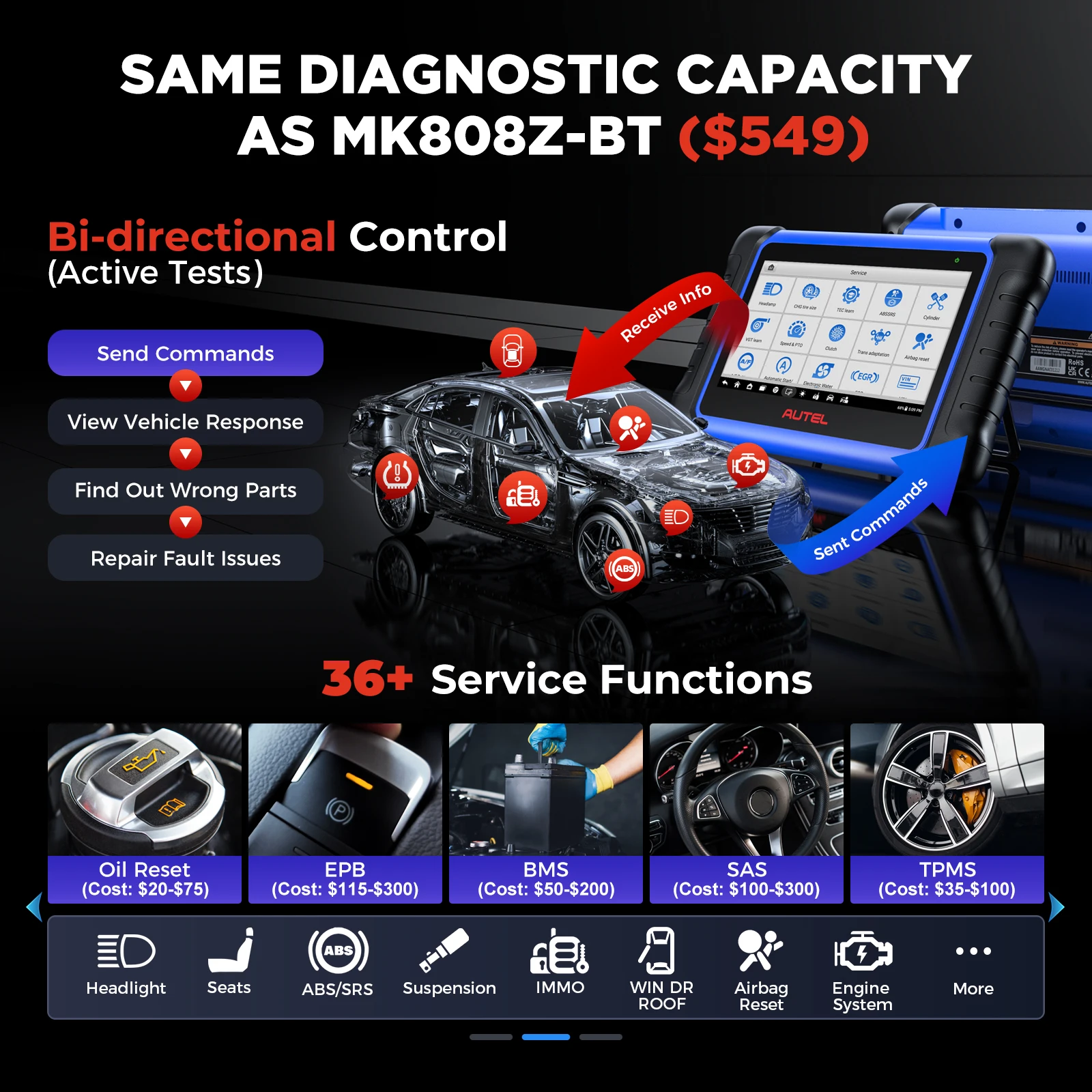 Autel MaxiIM IM508S PRO IM508SPRO инструмент для программирования ключей OBD2 сканер XP400PRO