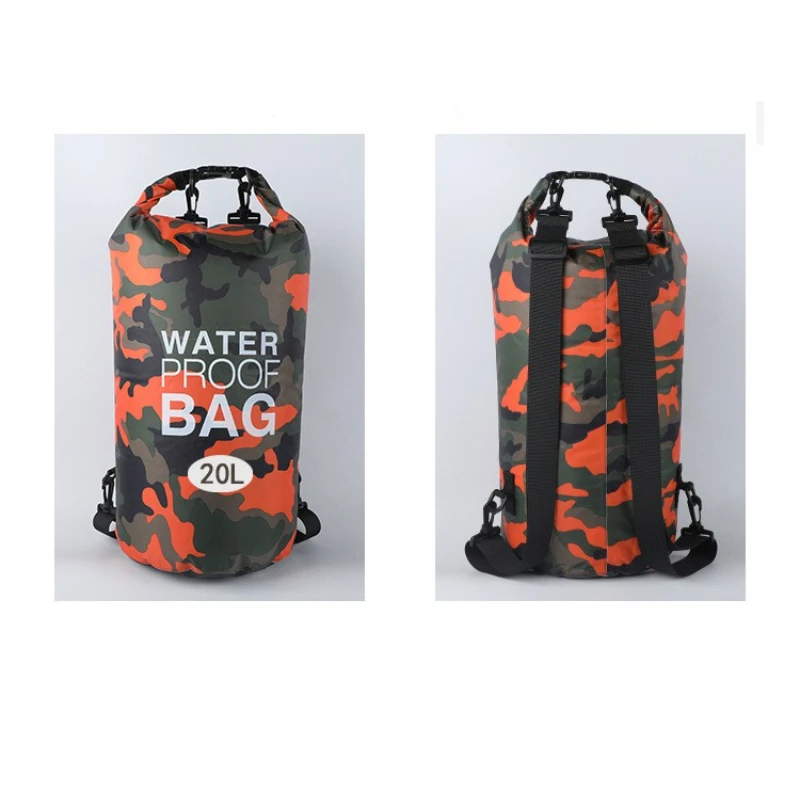 Waterproof Swimming Bag Dry Bag Camouflage Color Fishing Boat Kayak Storage Drifting Bag Beach Accessories