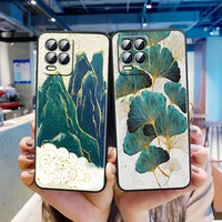 luxury gold foil art print for oppo realme narzo 30 8 7 6 5 3 2 pro global c15 c2 c1 5g silicone tpu soft black phone case