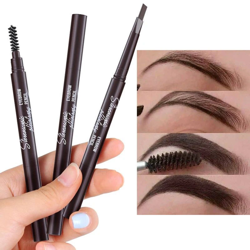 

Double-headed Eyebrow Pencil 5 Color Waterproof Long-lasting Sweat-proof Natural Wild Brows Shaping Drawing Easy Coloring Makeup